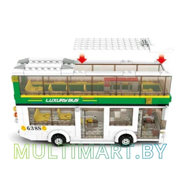 Конструктор Sluban M38-B0331 Двухэтажный автобус (403 детали) картинка 5